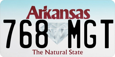 AR license plate 768MGT
