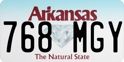 AR license plate 768MGY