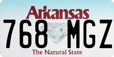 AR license plate 768MGZ