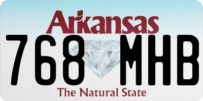AR license plate 768MHB