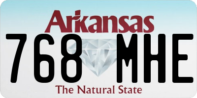 AR license plate 768MHE