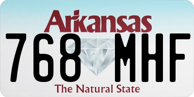 AR license plate 768MHF