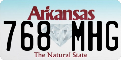 AR license plate 768MHG