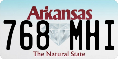AR license plate 768MHI