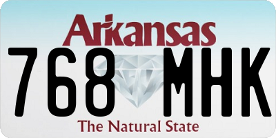 AR license plate 768MHK