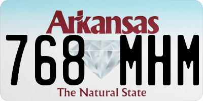 AR license plate 768MHM