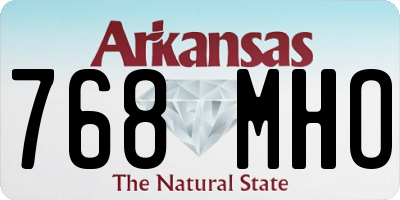 AR license plate 768MHO