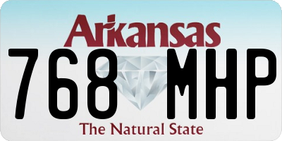 AR license plate 768MHP