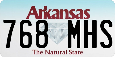 AR license plate 768MHS