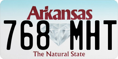 AR license plate 768MHT