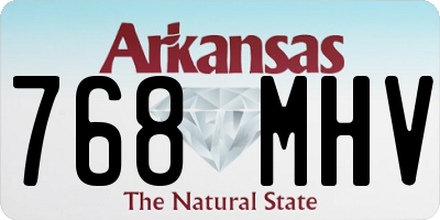 AR license plate 768MHV