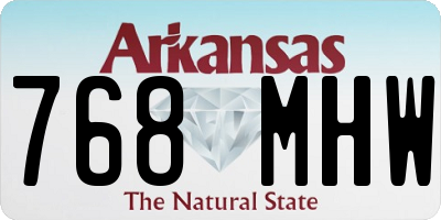 AR license plate 768MHW