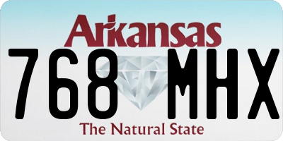 AR license plate 768MHX
