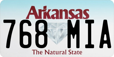 AR license plate 768MIA