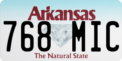 AR license plate 768MIC