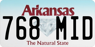 AR license plate 768MID