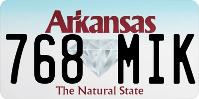 AR license plate 768MIK