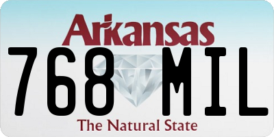 AR license plate 768MIL