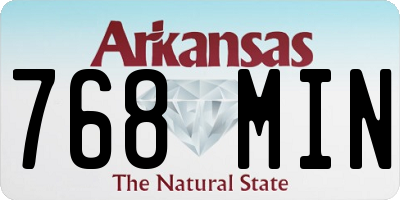 AR license plate 768MIN