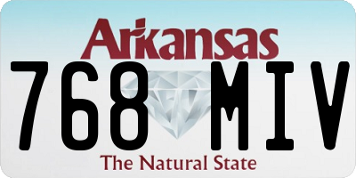 AR license plate 768MIV