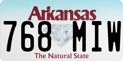 AR license plate 768MIW