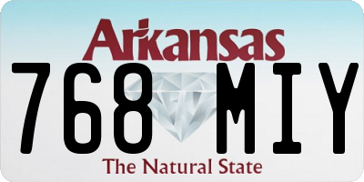 AR license plate 768MIY
