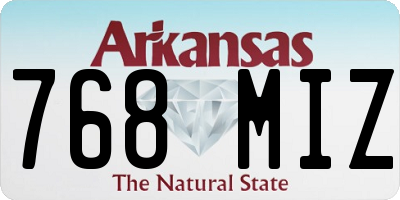 AR license plate 768MIZ