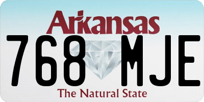 AR license plate 768MJE