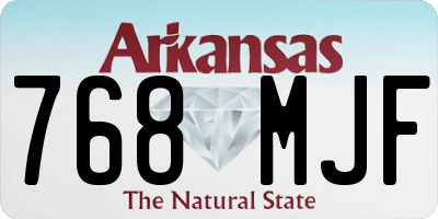 AR license plate 768MJF