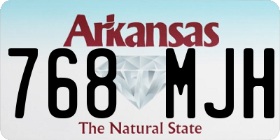 AR license plate 768MJH