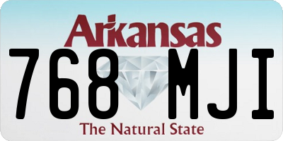 AR license plate 768MJI