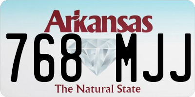 AR license plate 768MJJ