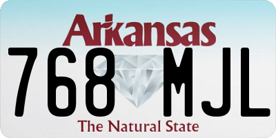 AR license plate 768MJL