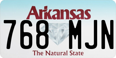 AR license plate 768MJN