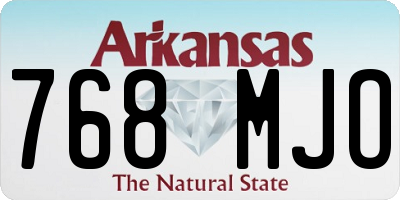 AR license plate 768MJO