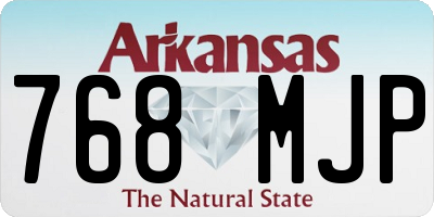 AR license plate 768MJP