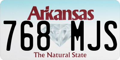 AR license plate 768MJS