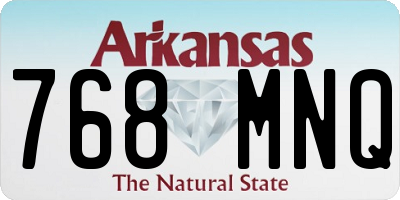 AR license plate 768MNQ
