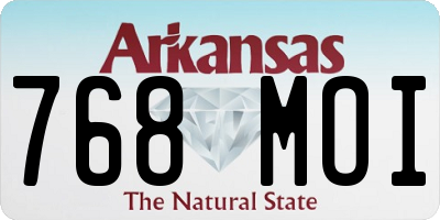 AR license plate 768MOI