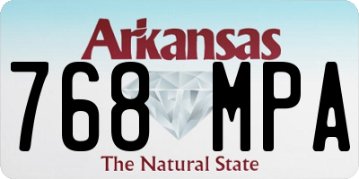 AR license plate 768MPA