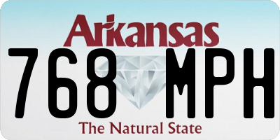 AR license plate 768MPH