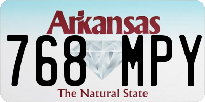 AR license plate 768MPY
