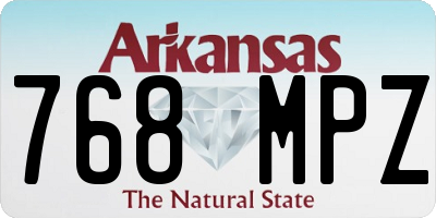 AR license plate 768MPZ