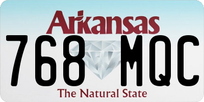 AR license plate 768MQC