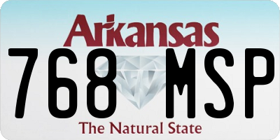 AR license plate 768MSP
