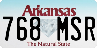 AR license plate 768MSR