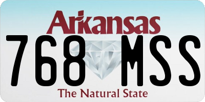 AR license plate 768MSS
