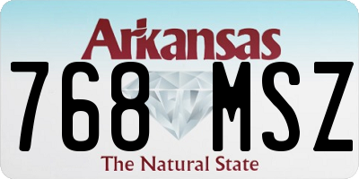 AR license plate 768MSZ