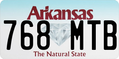 AR license plate 768MTB