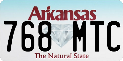 AR license plate 768MTC